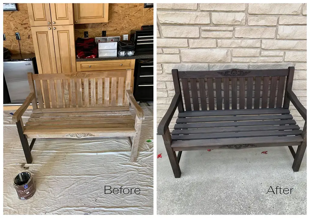 refinished bench